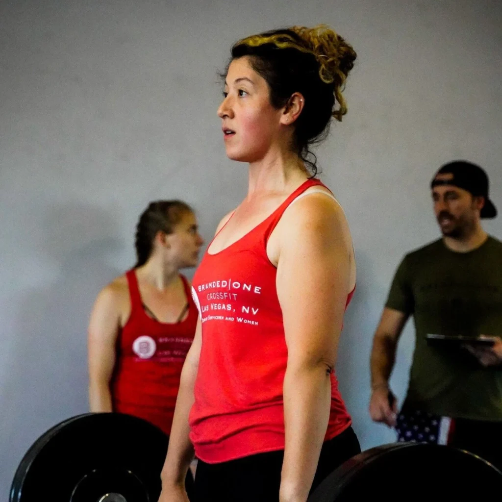 Woman doing a deadlift